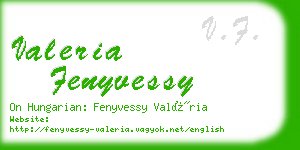 valeria fenyvessy business card